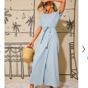 NWOT Size M Tuckernuck Pomander Place Sawyer Knit Maxi Dress Slate Blue